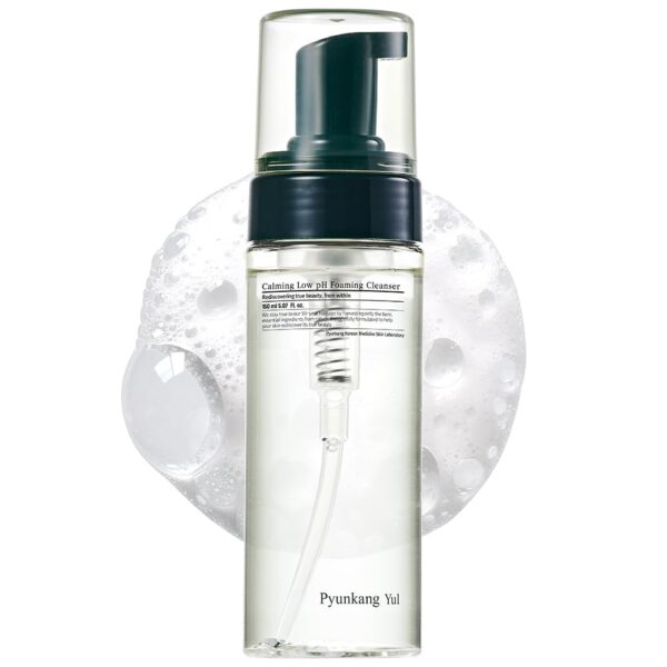 Pyunkang Yul Calming Low pH Foaming Cleanser | Daily Face Wash & Makeup Remover with Tea Tree, Centella Asiatica, 5 Hyaluronic Acids that Removes Dead Skin Cells, Hydrates Skin – 150ml 5.07 Fl.Oz.