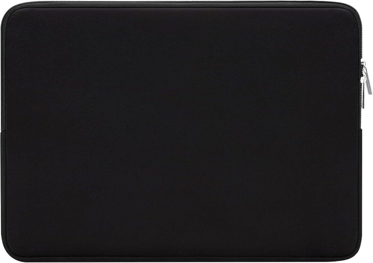 RAINYEAR 14 Inch Laptop Sleeve Case Protective Soft Padded Zipper Cover Carrying Computer Bag Compatible with 14″ Notebook Chromebook Tablet Ultrabook (Black)