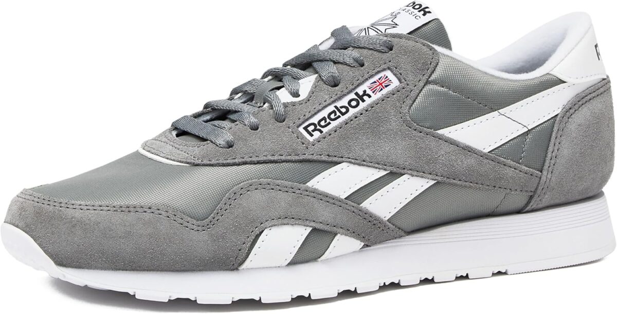 Reebok Mens Classic Cushioned Footbed Faux Leather Running & Training Shoes