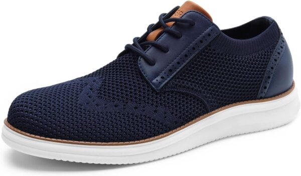 Rihero Men’s Fashion Dress Sneakers Business Oxfords Comfortable Casual Walking Shoes Lightweight Mesh Breathable Tennis Shoes