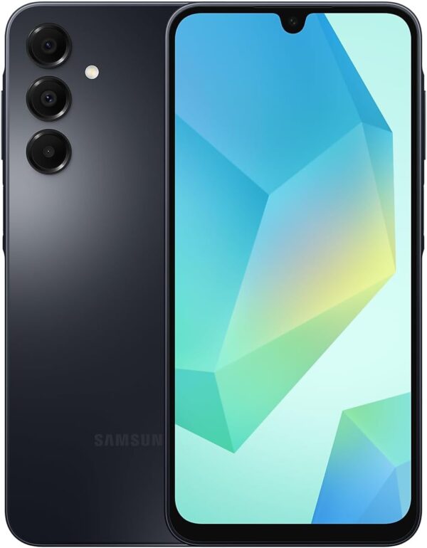 SAMSUNG Galaxy A16 4G (SM-A165M/DS), 128GB 6GB RAM, Dual SIM, Factory Unlocked GSM, International Version (25W Power Adapter Bundle) – (Black)