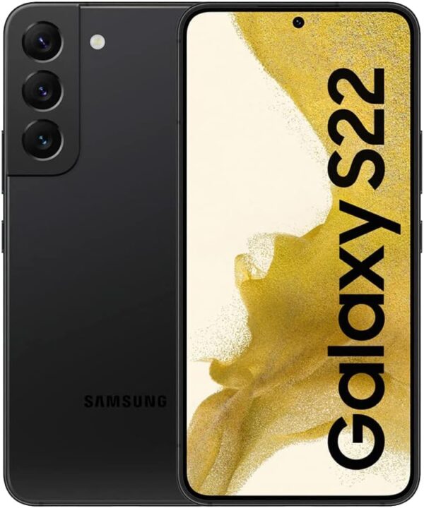 SAMSUNG Galaxy S22 5G (128GB, 8GB) 6.2″ AMOLED 2X, 50MP 4K Camera, (International Model Fully Unlocked for AT&T, Verizon, T-Mobile, Global 5G) S901W (w/ 25W Charge Cube, Phantom Black)