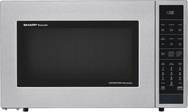 SHARP Convection Countertop Microwave Oven with Removeable 15.4″ Carousel Turntable, 1.5 Cubic Feet, 900 Watt, Sensor Cooking, Stainless Steel