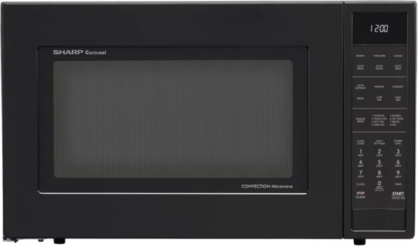 SHARP SMC1585KB Convection Countertop Microwave Oven with Removeable 15.4″ Carousel Turntable, 1.5 Cubic Feet, 900 Watt, Sensor Cooking, Black