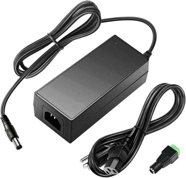 SHNITPWR 12V 5A 60W Power Supply Adapter AC DC Converter 100V~240V to 12 Volt 5 Amp Transformer 5.5×2.5mm Plug for 5050 3528 LED Strip Light 3D Printer LED Driver CCTV Security System LCD Monitor