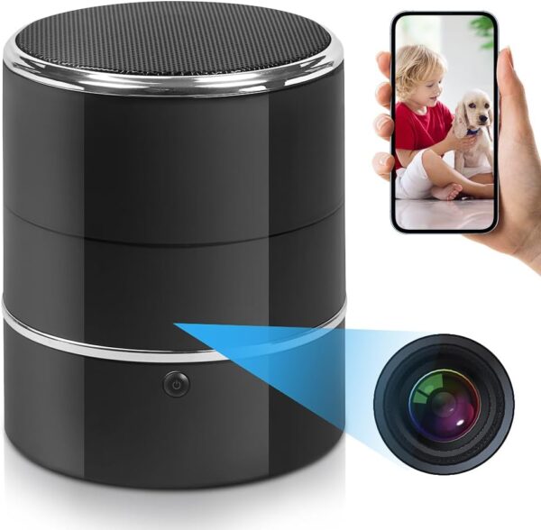 SOPKVL Bluetooth Speaker Dome Camera – HD 1080P Wireless Camera – WiFi Camera with 240° Ultra Wide Angle Lens – Supports WiFi Bluetooth connectivity.