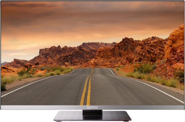 SYLVOX Smart RV TV, 22inch TVs with DVD Player Built-in, 12 Volt for RV Camper 1080P FHD, Android Smart Free Download APPs, Support WiFi Bluetooth, 2 HDMI & 2 USB, AC/DC Powered, Frameless Design
