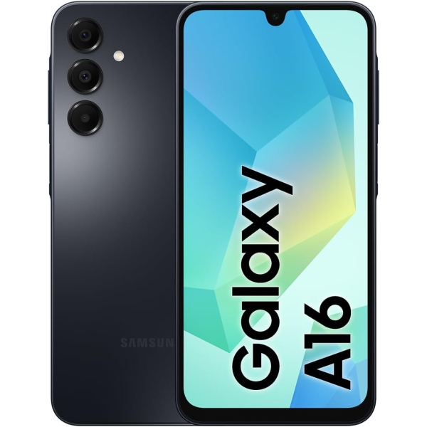 Samsung Galaxy A16 4G LTE (128GB + 4GB) International Model SM-A165F/DS Factory Unlocked, 6.7″, Dual SIM, 50MP Triple Camera (Case Bundle), Black