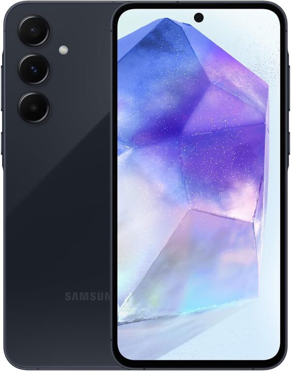 Samsung Galaxy A55 5G A556E 256GB Dual-SIM GSM Unlocked Android Smartphone (Latin Variant/US Compatible LTE) – Awesome Navy