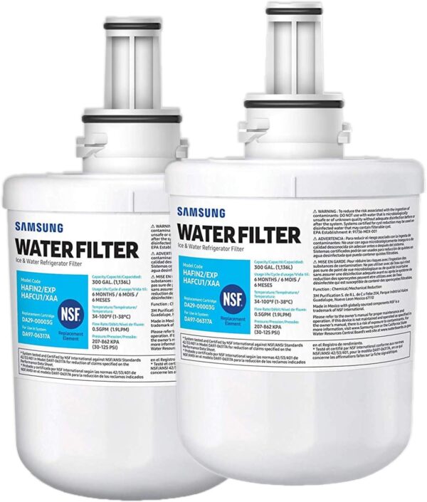 Samsung Refrigerator Water Filter Compatible Smasung DA29-00003G, HAFCU1，DA29-00003A Refrigerators (2 Pack)