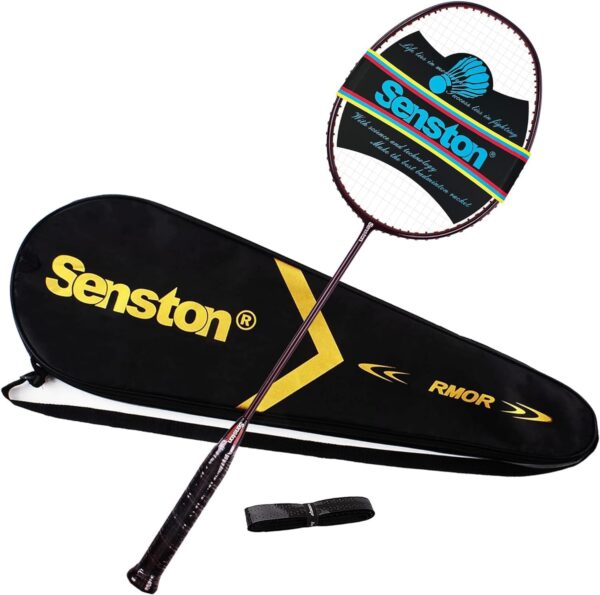 Senston Professional Woven Badminton Racket 100% Full Carbon-Fiber High-Grade Badminton Racquet Including Racket Cover