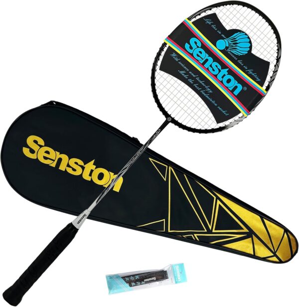 Senston S370 Badminton Rackets Lightweight Full Carbon-Fiber Badminton Racquet Men Single Professional Badminton Rackets with Grip 5U