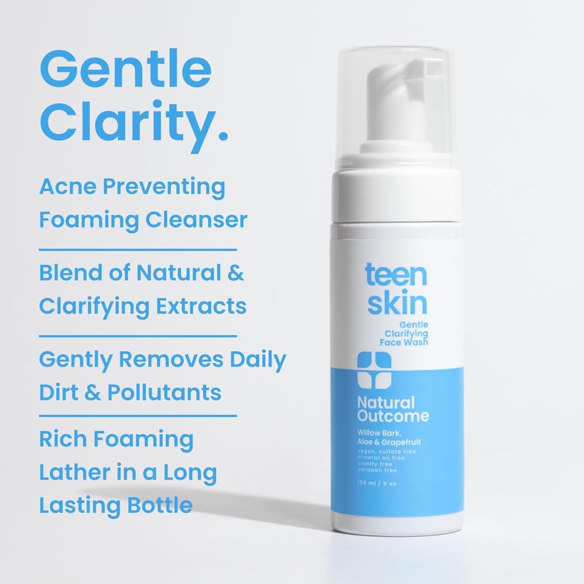 Teen Skin Face Wash Gentle Foaming Daily Boys Girls Facial Cleanser Lotion Natural Non toxic Ingredients For Teens Preteens Kids Looking to Prevent Acne 5 oz Teen Skin Face Wash | Gentle Foaming Daily Boys & Girls Facial Cleanser Lotion | Natural Non-toxic Ingredients | For Teens, Preteens & Kids Looking to Prevent Acne | 5 oz