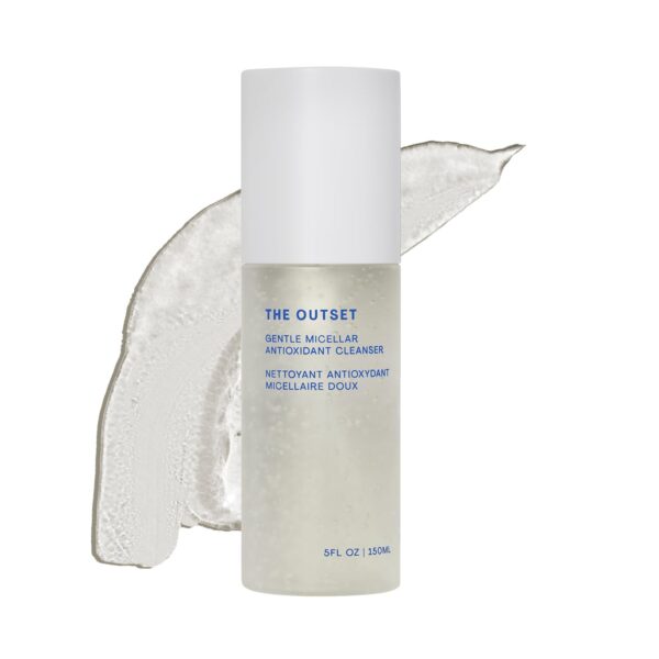 The Outset Gentle Micellar Antioxidant Cleanser – Gel Face Wash + Makeup Remover – Hydrating and Brightening – Fragrance Free for Sensitive Skin – Clean, Vegan, Gluten Free, All Skin Types – 5 fl oz