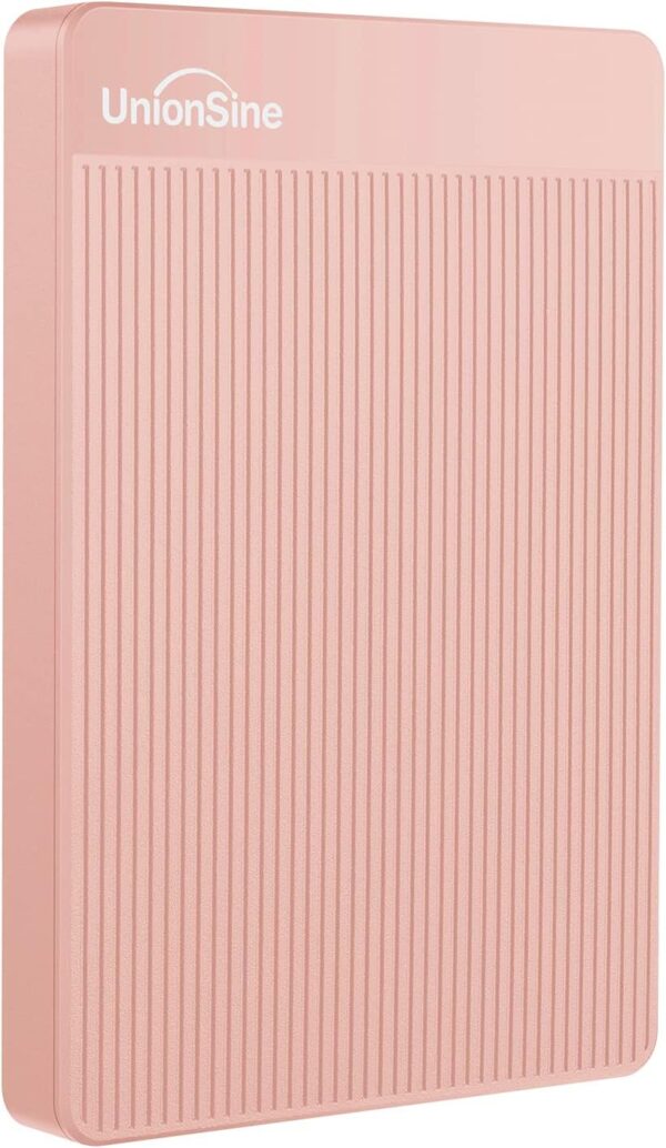 UnionSine 500GB Ultra Slim Portable External Hard Drive USB3.0 HDD Storage Compatible for PC, Desktop, Laptop,Mac, Xbox One, Xbox 360, PS4(Pink) HD-2510
