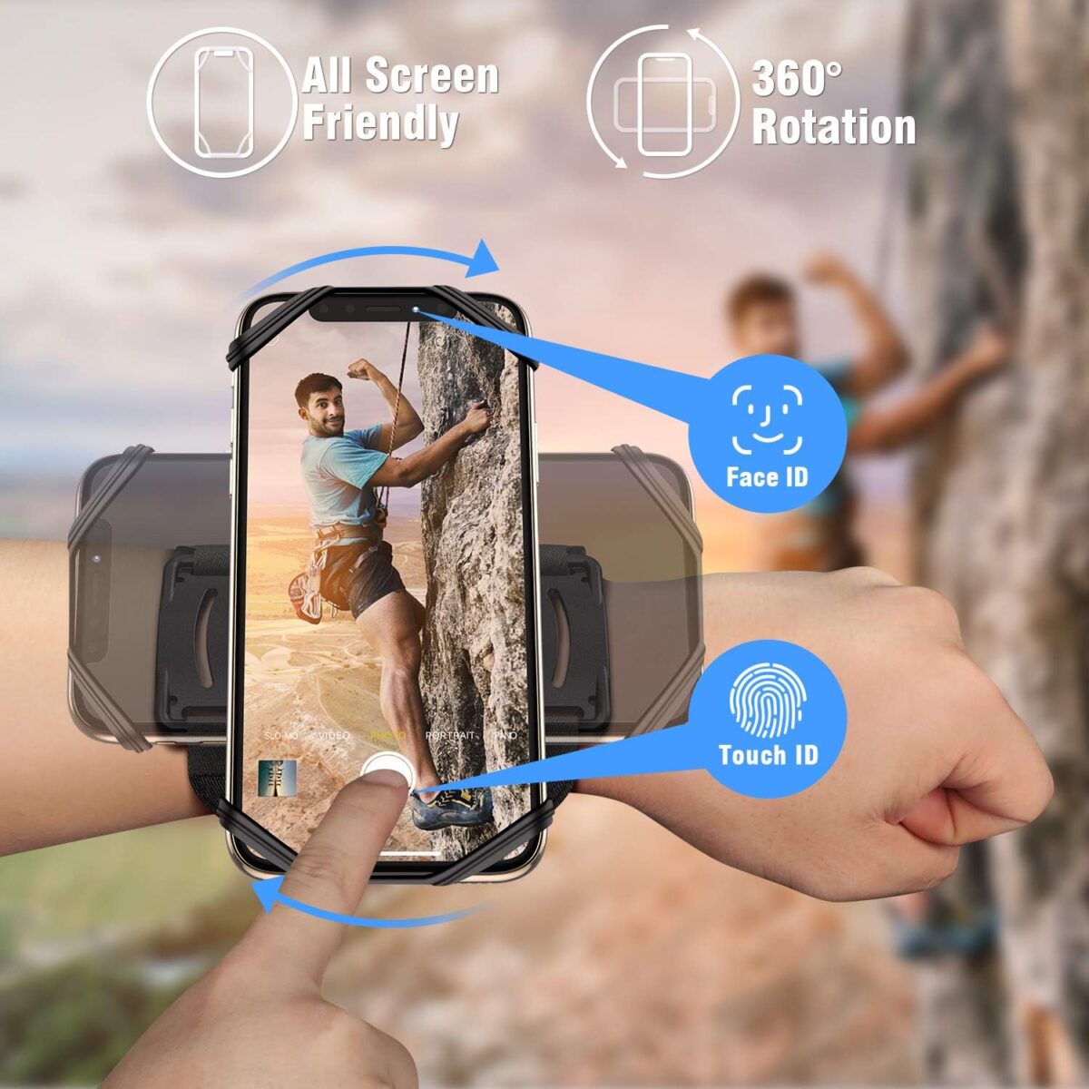 VUP Detachable Cell Phone Running Armband 360°Rotatable for iPhone 16151413Pro MaxProMini1211 Fits All 4 6.9 Inch Smartphones with Key HolderPhone Holder for Running Hiking Biking Black VUP Detachable Cell Phone Running Armband 360°Rotatable for iPhone 16/15/14/13/Pro Max/Pro/Mini/12/11, Fits All 4-6.9 Inch Smartphones, with Key Holder,Phone Holder for Running Hiking Biking (Black)