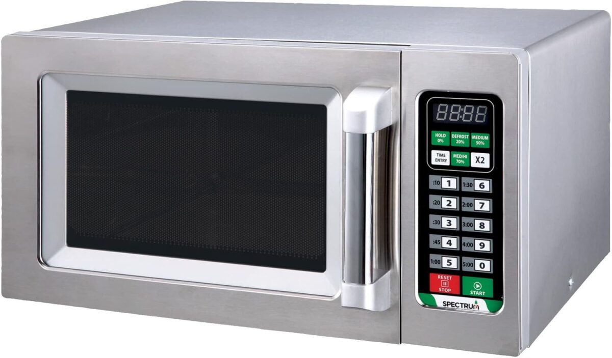 Winco EMW-1000ST Commercial-Grade Microwave Oven, .9 Cubic Feet, Silver