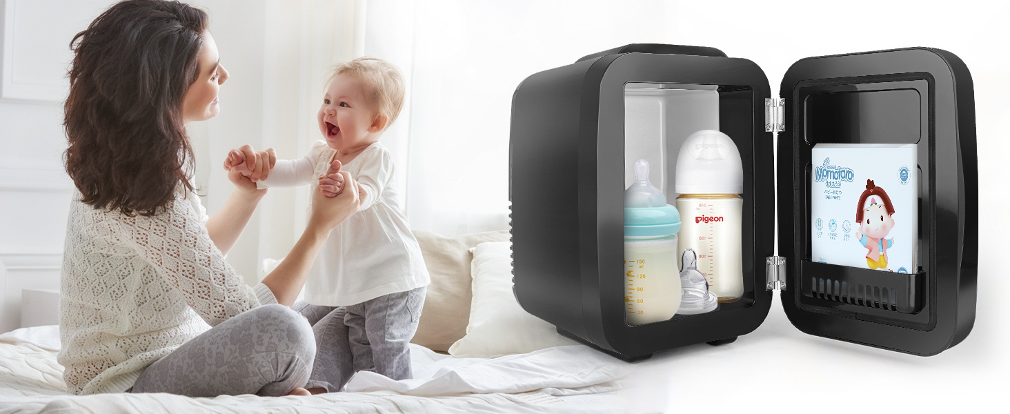 Small Refrigerator Portable Thermoelectric Cooler and Warmer Gaming mini fridge for Bedroom,Office