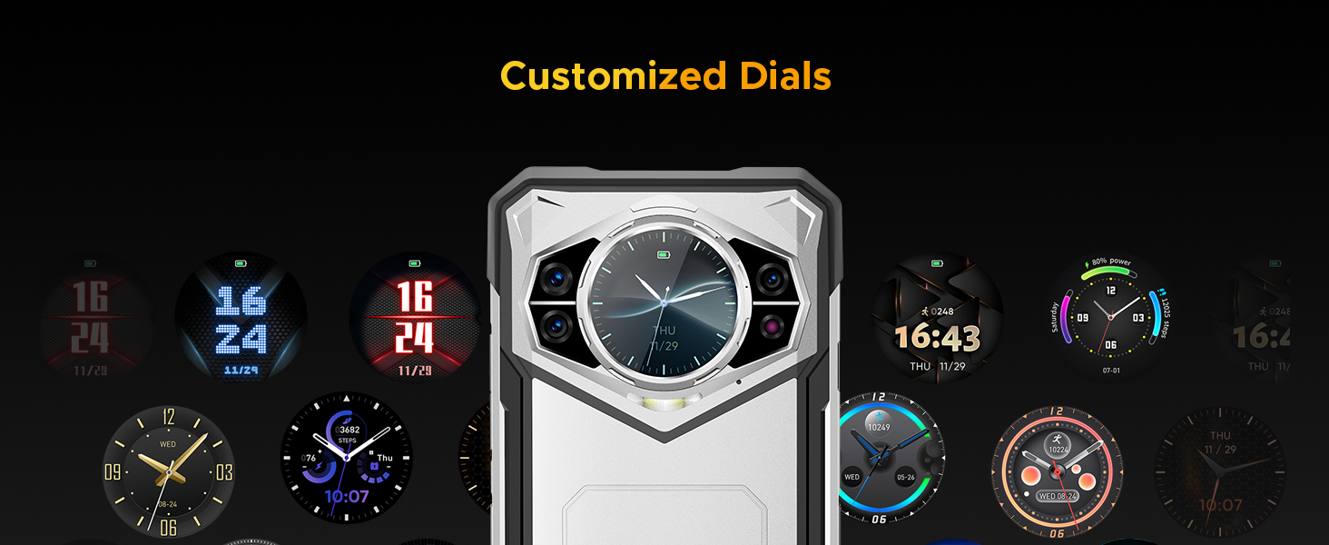 S200 Rugged Smartphone 5G10100mAh Rugged Phone IPS 1.32" Dual Screen 32GB+256GB 2TB Dual Sim Phones,