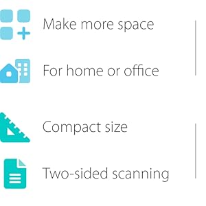 Make more space, for home or office, compact size, two-sided scanning