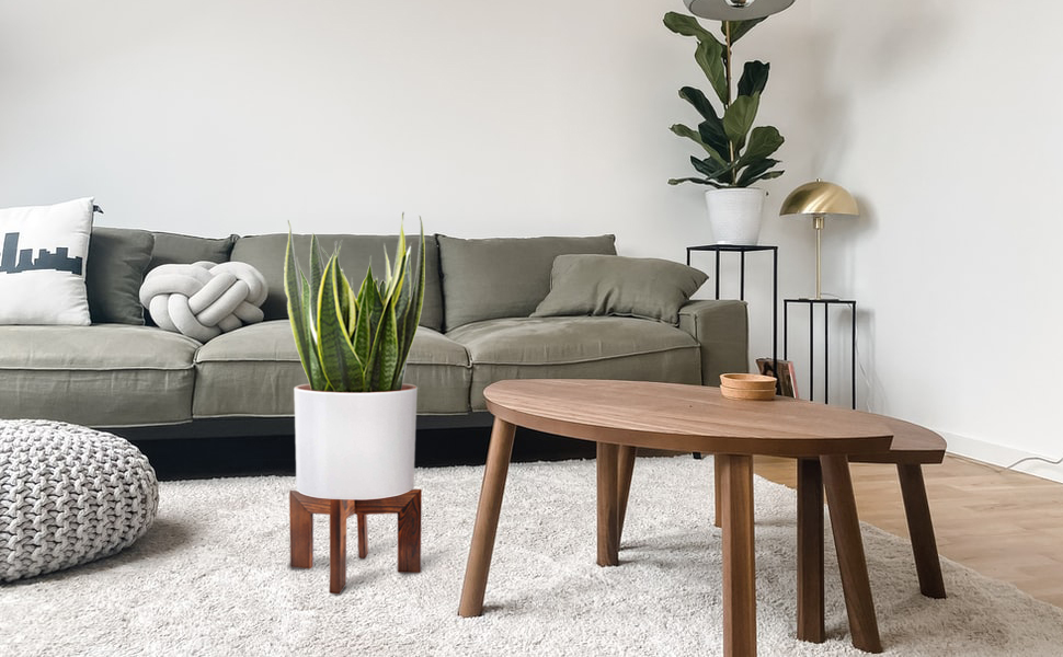 wood plant stool