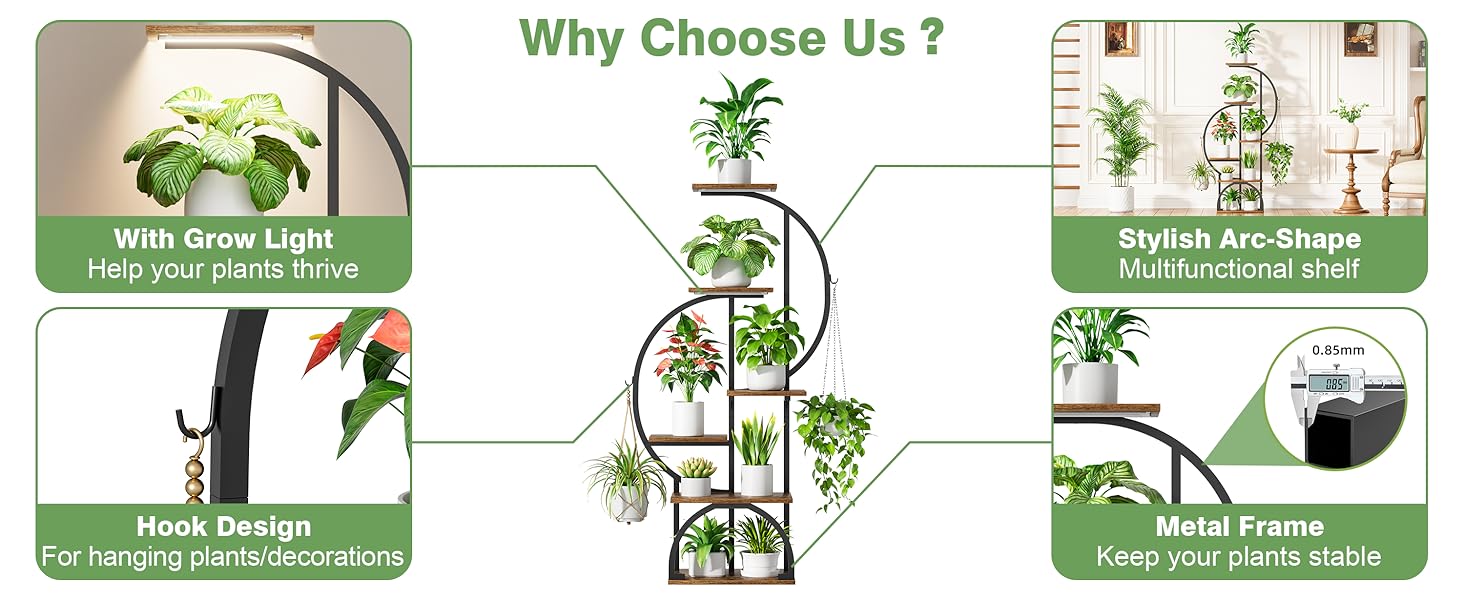 plant shelf with grow