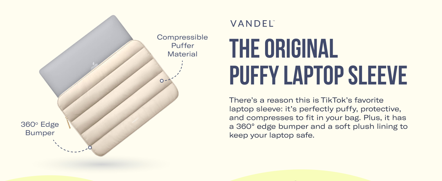  puffy laptop sleeve macbook pro 13 inch case mac book air cover pouch computer 14 inch 15 inch 16 
