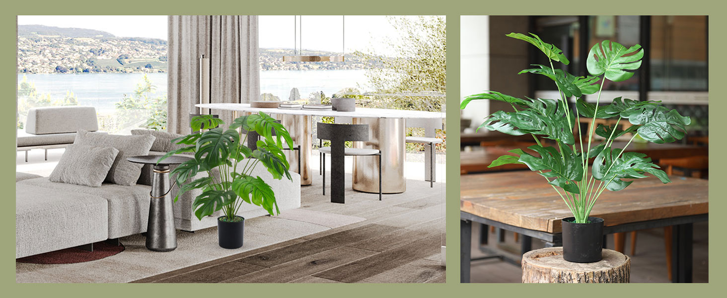 large artificial plants indoor
