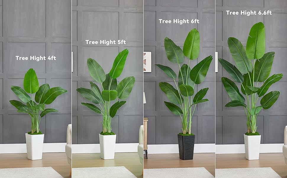 Faux Bird of Paradise Silk Artificial Plant Faux Banana Leaf Tree