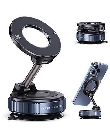 aa339412 2808 4299 be98 7f34a918230b. CR0,0,362,453 PT0 SX362 V1 Vacuum Magnetic Suction Phone Holder, Foldable and Retractable Hands-Free Suction Cup Phone Mount for Car/Gym/Mirror/Smooth Surface, Compatible with iPhone Android and All Smartphones (Black)
