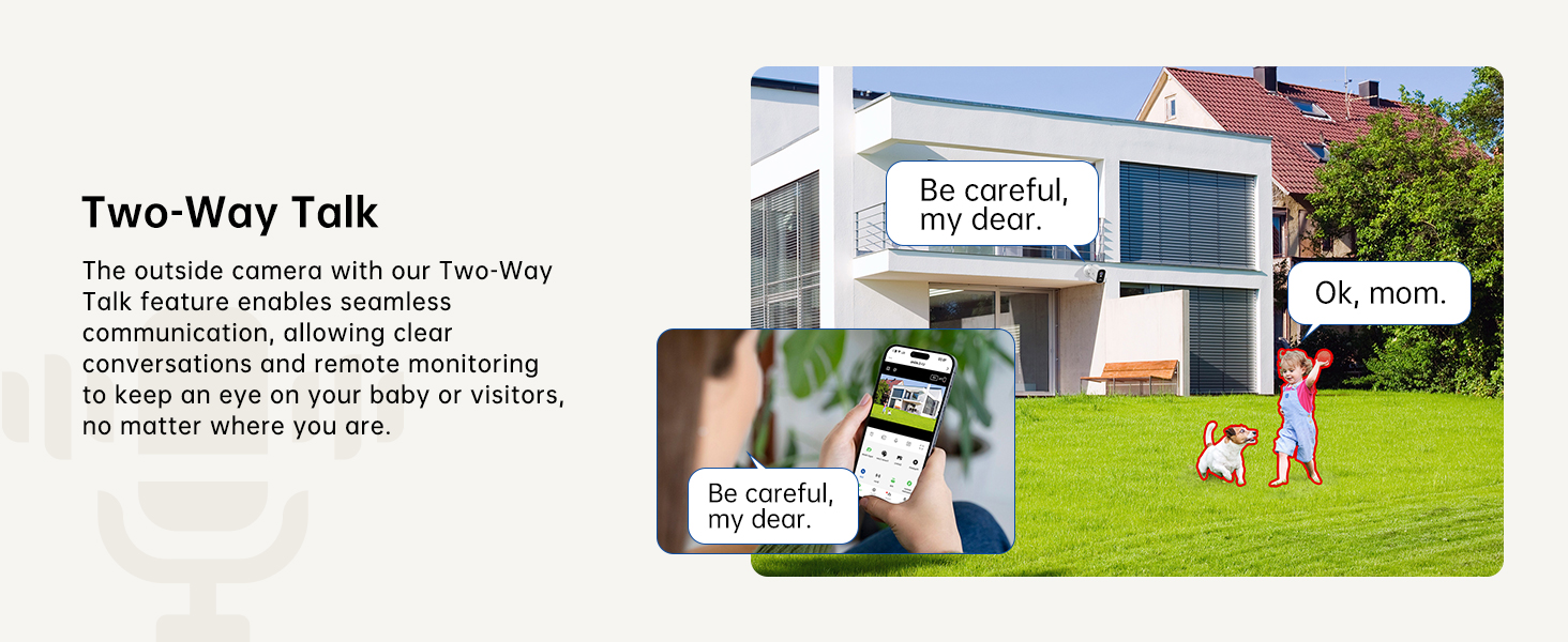 outdoor outside camera security wireless two way talk audio