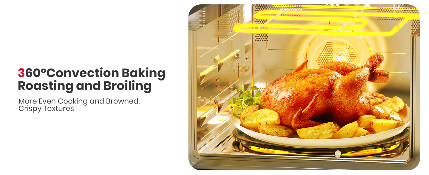 360° Convection Baking Roasting and Broiling