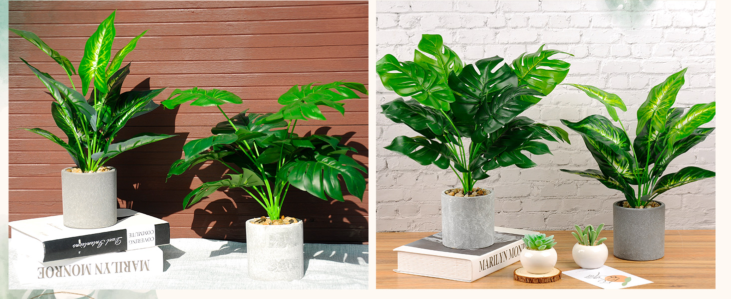 Fake potted plants