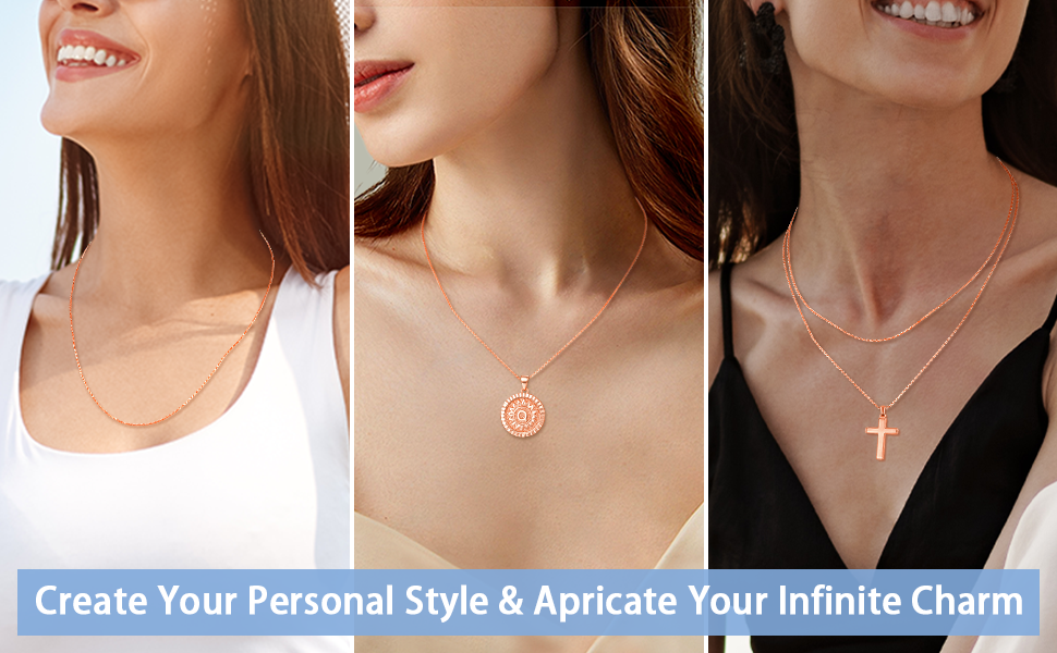 rose gold chain silver chain gold chain women