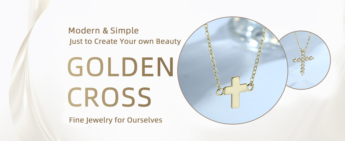 gold cross necklace