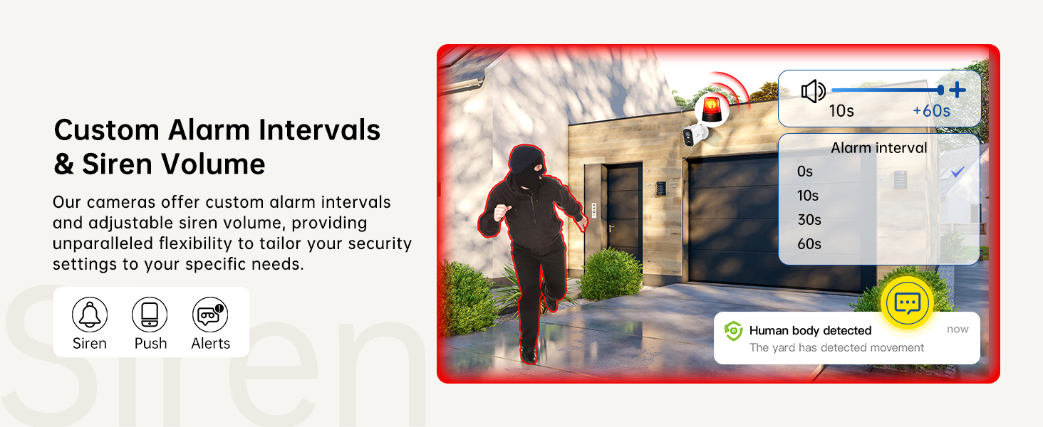 Custom Alarm Intervals &amp Siren Volume