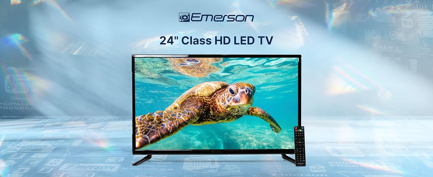 Emerson ET-2400 Features Widescreen LED TV Digital ATSC TV tuner with HDMI Remote and Stand 24 inch