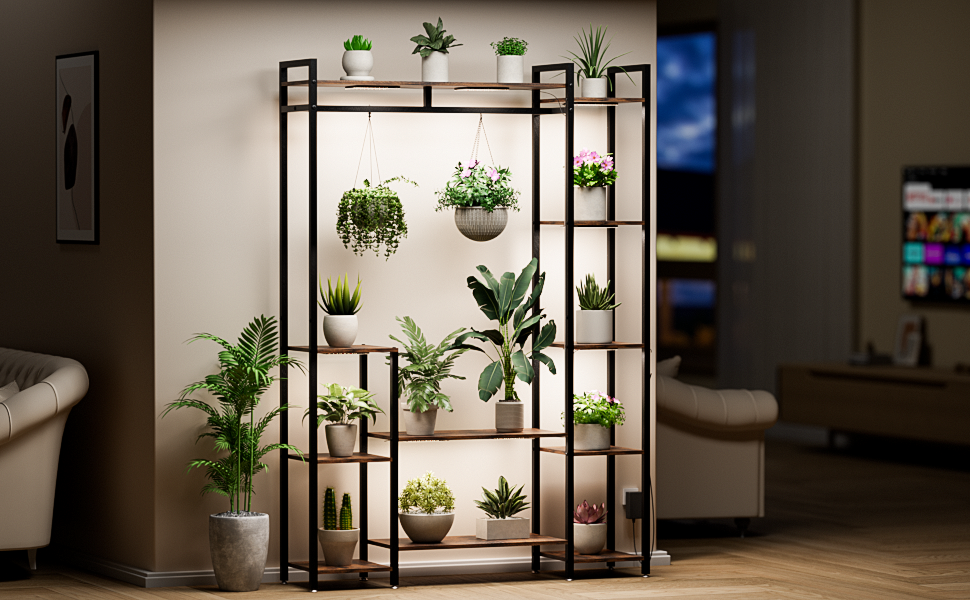 plant stand with grow lights