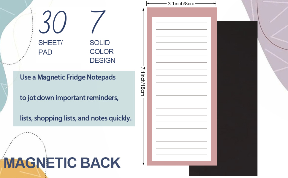 Magnetic Notepads for Refrigerator