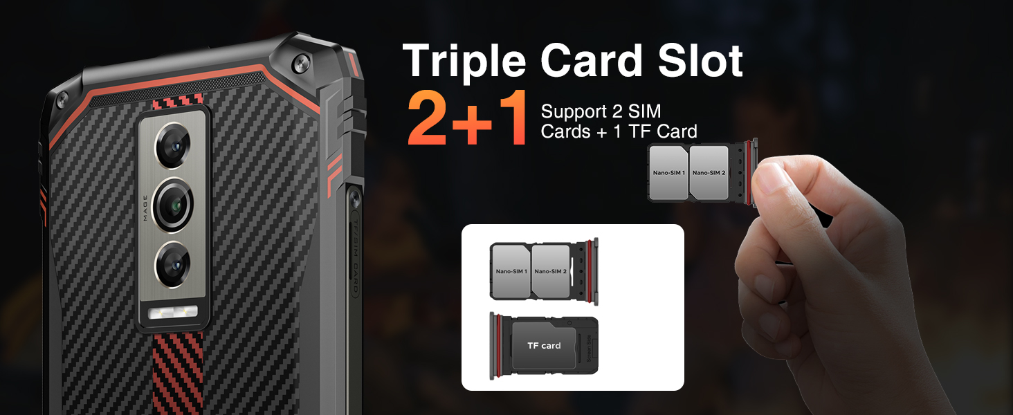 Blade 10 Rugged Phone Unlocked Android 14,4G Dual SIM IP68/IP69K Waterproof Phone,GPS/Face ID