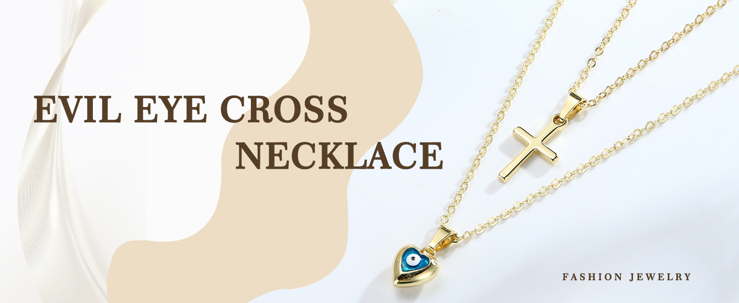Gold Cross Necklace for women