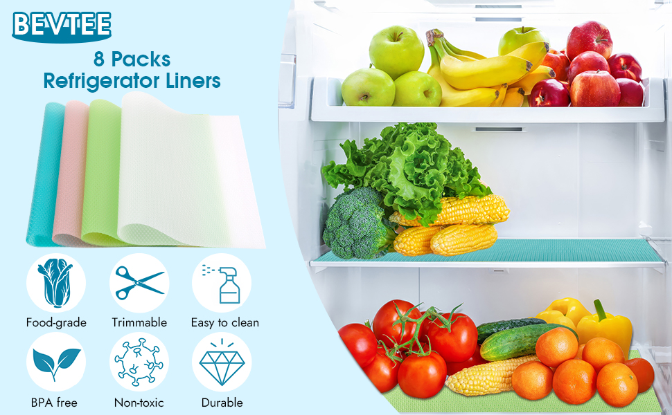 8 Pack Refrigerator Liners