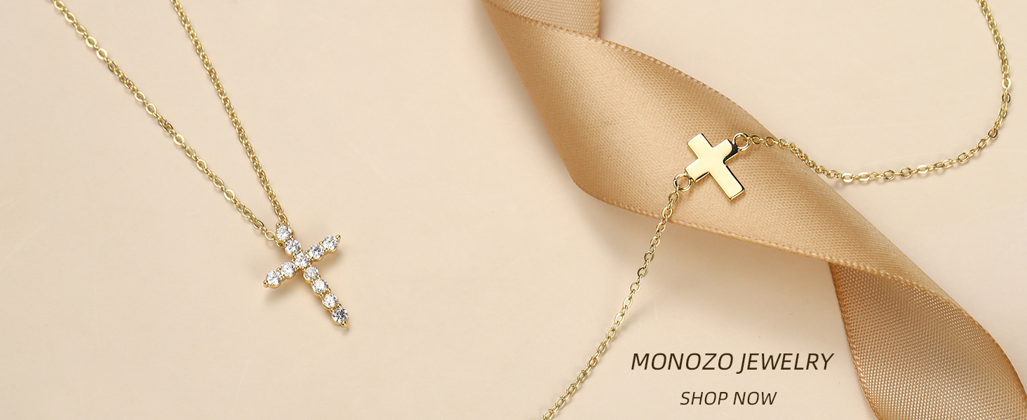 Gold Cross Necklace for women