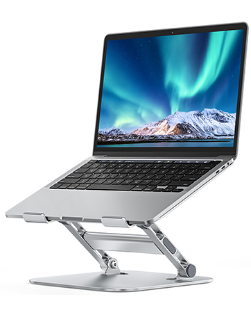 d3dc6a64 76f4 4180 8067 ebfdf46c45ec. CR0,0,362,453 PT0 SX362 V1 Adjustable Computer Stand with 360 Rotating Base, Ergonimic Foldable Laptop Riser for Desk Compatible with MacBook Pro/Air Notebook up to 16 Inches, Silver