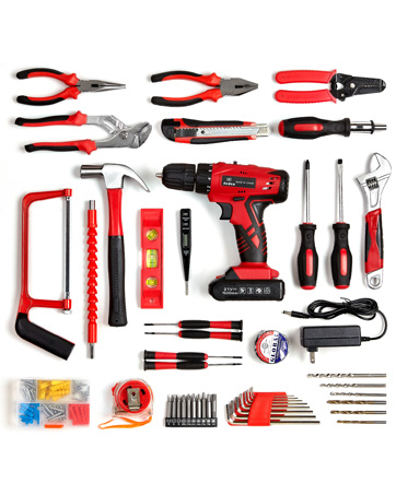 21V tool set with drill