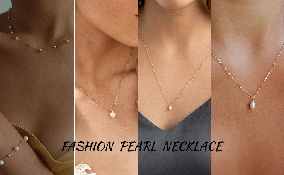 Gold Pearl Necklace