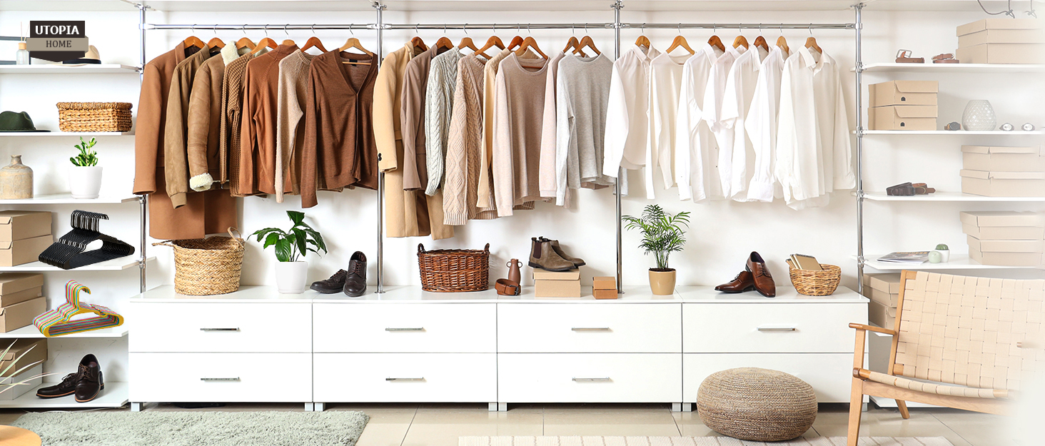 The frame showcases almost all the product lines of Utopia Home, including Hangers, planters & more.