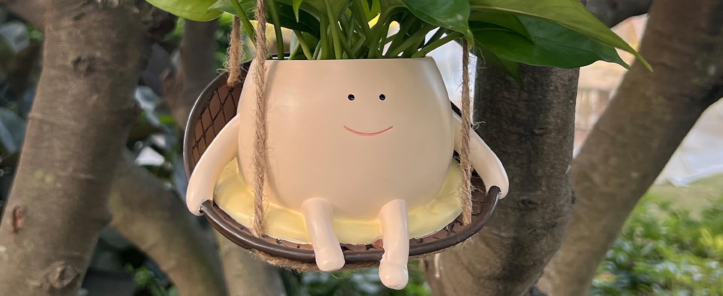 swing hanging planter pot