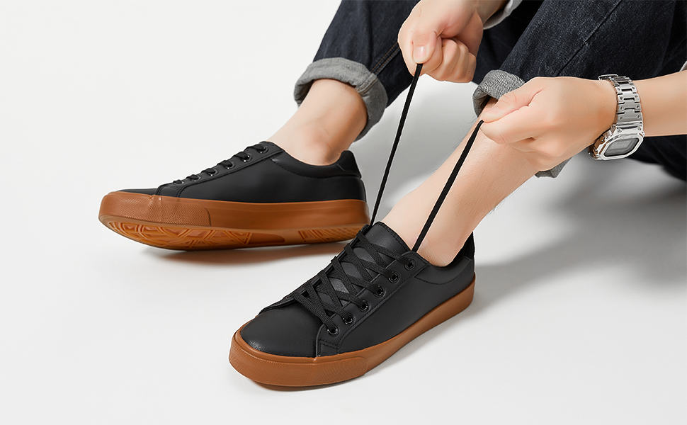mens pu leather shoes