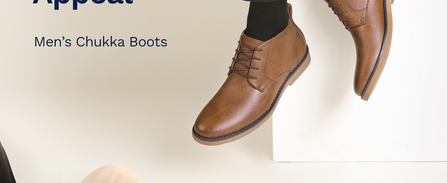 Bruno Marc Men's Classic Dress Casual Chukka Boots 2.0